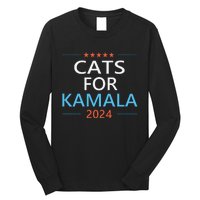 Cats For Kamala Harris 2024 Childless Cat Lady Jd Vance Long Sleeve Shirt