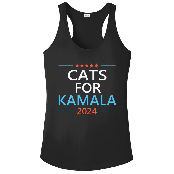 Cats For Kamala Harris 2024 Childless Cat Lady Jd Vance Ladies PosiCharge Competitor Racerback Tank