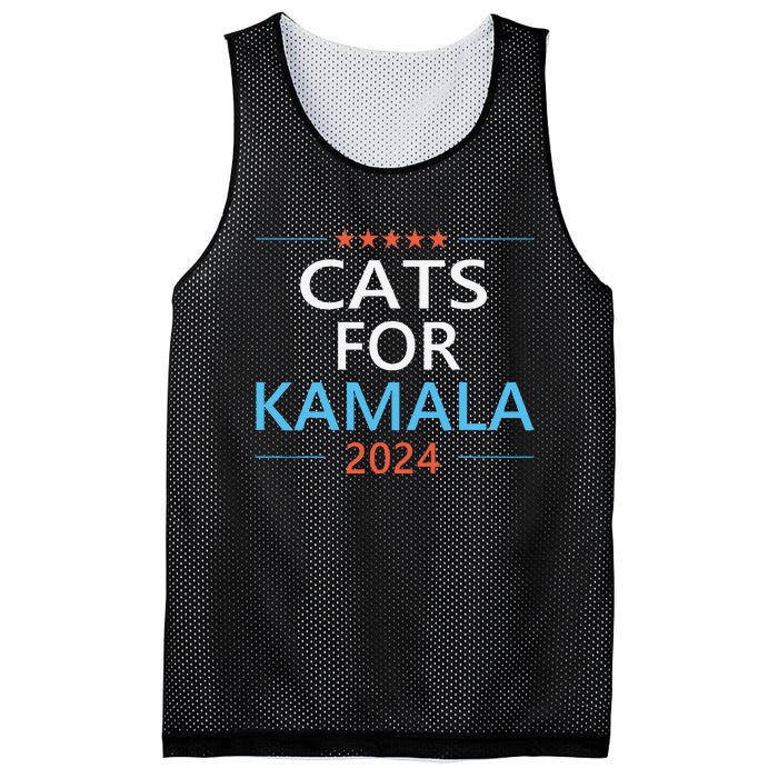 Cats For Kamala Harris 2024 Childless Cat Lady Jd Vance Mesh Reversible Basketball Jersey Tank