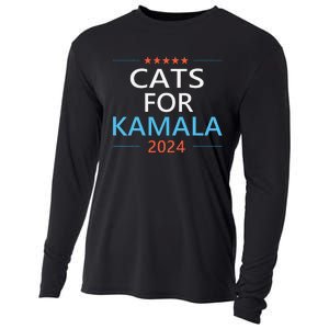 Cats For Kamala Harris 2024 Childless Cat Lady Jd Vance Cooling Performance Long Sleeve Crew