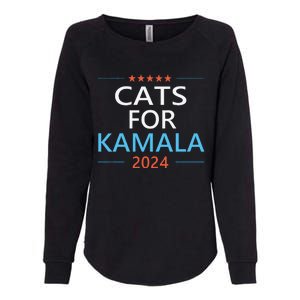 Cats For Kamala Harris 2024 Childless Cat Lady Jd Vance Womens California Wash Sweatshirt