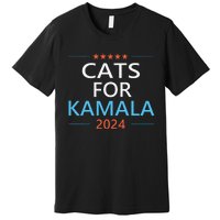 Cats For Kamala Harris 2024 Childless Cat Lady Jd Vance Premium T-Shirt