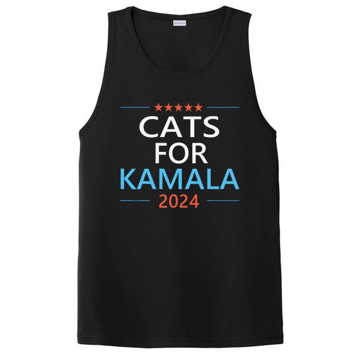 Cats For Kamala Harris 2024 Childless Cat Lady Jd Vance PosiCharge Competitor Tank