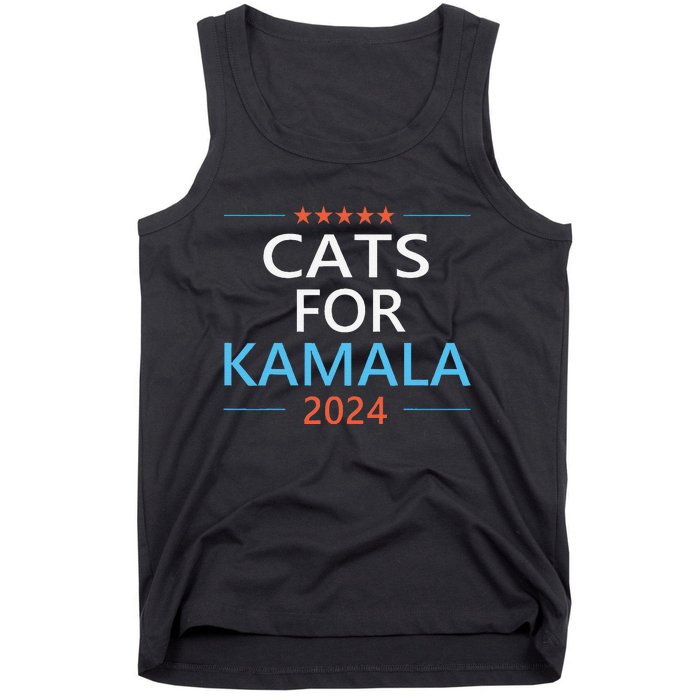 Cats For Kamala Harris 2024 Childless Cat Lady Jd Vance Tank Top