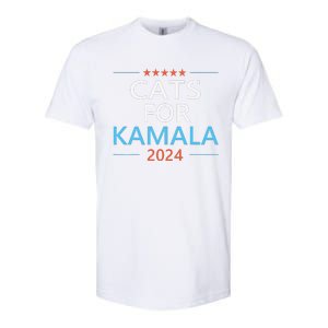 Cats For Kamala Harris 2024 Childless Cat Lady Jd Vance Softstyle CVC T-Shirt