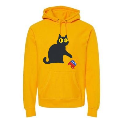 Cat For Kamala Harris Premium Hoodie