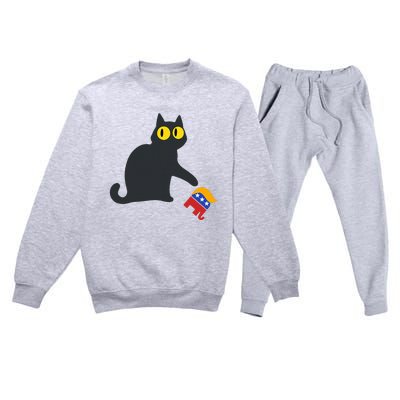 Cat For Kamala Harris Premium Crewneck Sweatsuit Set