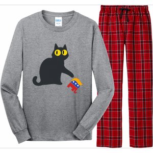 Cat For Kamala Harris Long Sleeve Pajama Set