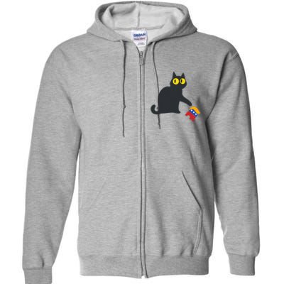 Cat For Kamala Harris Full Zip Hoodie