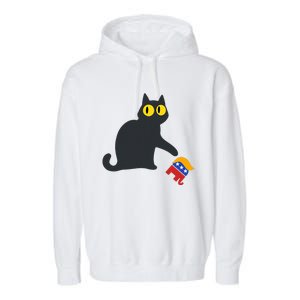 Cat For Kamala Harris Garment-Dyed Fleece Hoodie