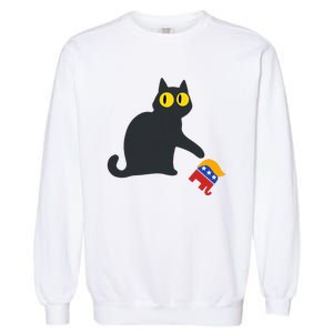 Cat For Kamala Harris Garment-Dyed Sweatshirt