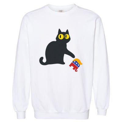 Cat For Kamala Harris Garment-Dyed Sweatshirt