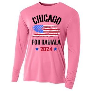 Chicago For Kamala 2024 Dnc Kamala Harris Supporter Cooling Performance Long Sleeve Crew