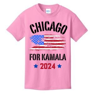 Chicago For Kamala 2024 Dnc Kamala Harris Supporter Kids T-Shirt