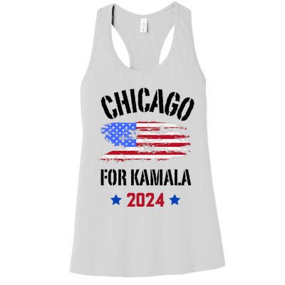 Chicago For Kamala 2024 Dnc Kamala Harris Supporter Women's Racerback Tank