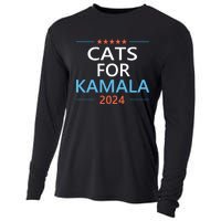 Cats For Kamala Harris 2024 Childless Cat Lady Jd Vance Cooling Performance Long Sleeve Crew