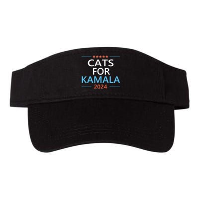 Cats For Kamala Harris 2024 Childless Cat Lady Jd Vance Valucap Bio-Washed Visor