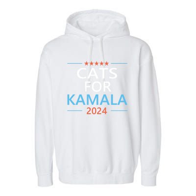 Cats For Kamala Harris 2024 Childless Cat Lady Jd Vance Garment-Dyed Fleece Hoodie