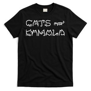 Cat For Kamala Kamala Harris Cat Lettering Positive Funny T-Shirt