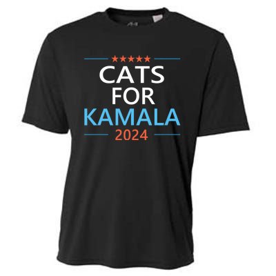 Cats For Kamala Harris 2024 Childless Cat Lady Jd Vance Cooling Performance Crew T-Shirt