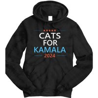 Cats For Kamala Harris 2024 Childless Cat Lady Jd Vance Tie Dye Hoodie