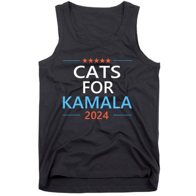 Cats For Kamala Harris 2024 Childless Cat Lady Jd Vance Tank Top