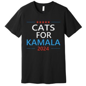 Cats For Kamala Harris 2024 Childless Cat Lady Jd Vance Premium T-Shirt