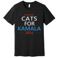 Cats For Kamala Harris 2024 Childless Cat Lady Jd Vance Premium T-Shirt