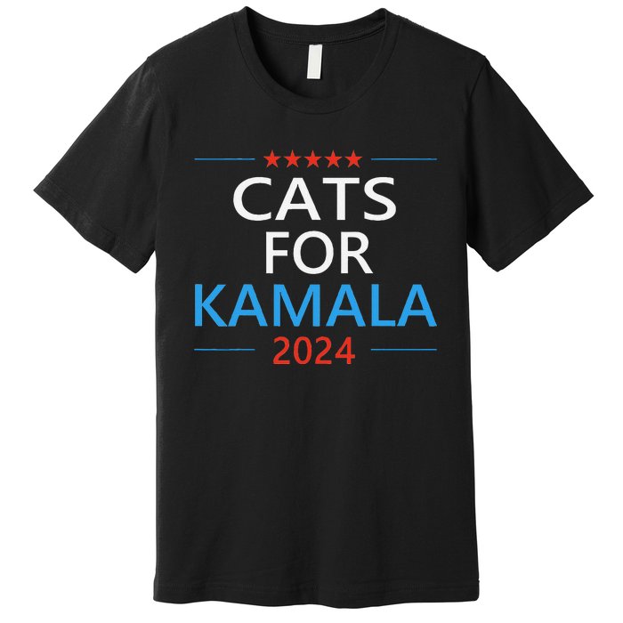 Cats For Kamala Harris 2024 Childless Cat Lady Jd Vance Premium T-Shirt