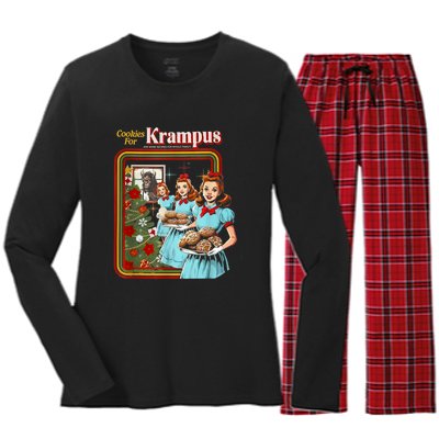 Cookie For Krampus Christmas Women's Long Sleeve Flannel Pajama Set 