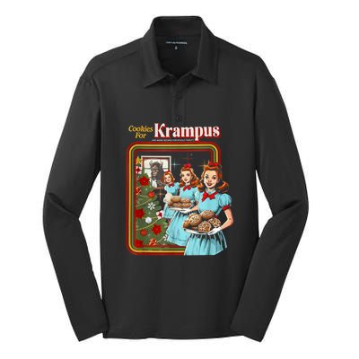 Cookie For Krampus Christmas Silk Touch Performance Long Sleeve Polo