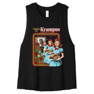 Cookie For Krampus Christmas Women's Racerback Cropped Tank