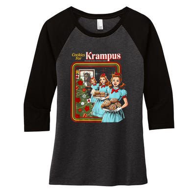 Cookie For Krampus Christmas Women's Tri-Blend 3/4-Sleeve Raglan Shirt