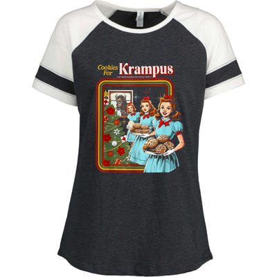 Cookie For Krampus Christmas Enza Ladies Jersey Colorblock Tee