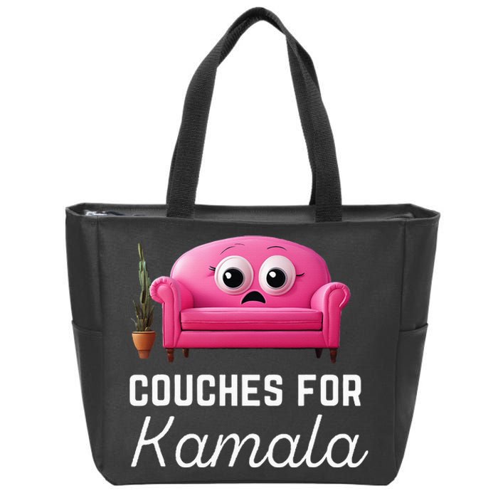 Couches For Kamala Jd Vance Couch Meme Funny Culture Liberal Zip Tote Bag