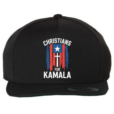 Christians For Kamala Patriotic American Harris Christians Wool Snapback Cap