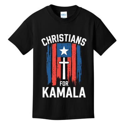 Christians For Kamala Patriotic American Harris Christians Kids T-Shirt