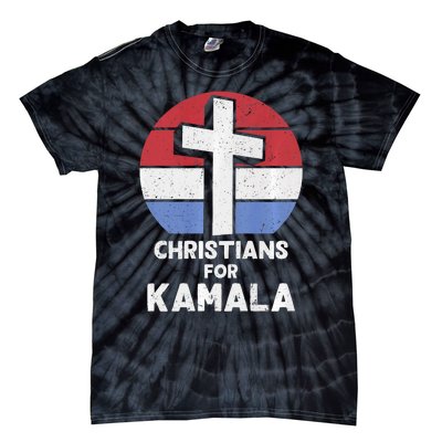 Christians For Kamala Harris Evangelical Voter Kamala 2024 Tie-Dye T-Shirt