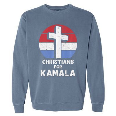 Christians For Kamala Harris Evangelical Voter Kamala 2024 Garment-Dyed Sweatshirt