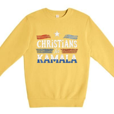 Christians For Kamala Patriotic American Harris Christians Premium Crewneck Sweatshirt