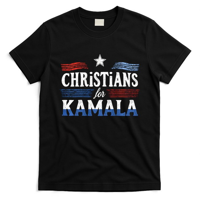 Christians For Kamala Patriotic American Harris Christians T-Shirt