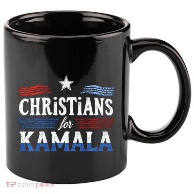 Christians For Kamala Patriotic American Harris Christians 11oz C Handle Ceramic Mug