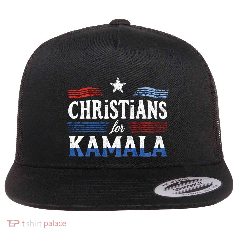 Christians For Kamala Patriotic American Harris Christians Flatbill Hat