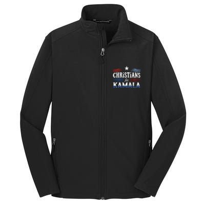 Christians For Kamala Patriotic American Harris Christians Core Soft Shell Jacket