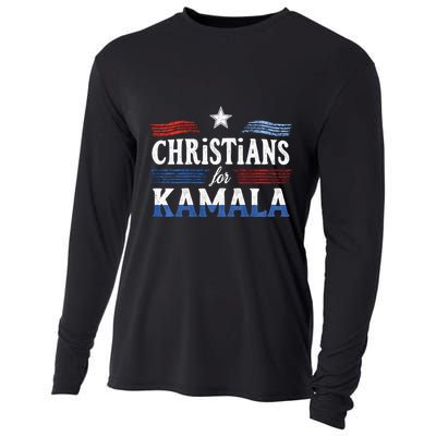 Christians For Kamala Patriotic American Harris Christians Cooling Performance Long Sleeve Crew