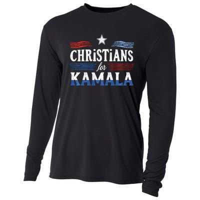 Christians For Kamala Patriotic American Harris Christians Cooling Performance Long Sleeve Crew