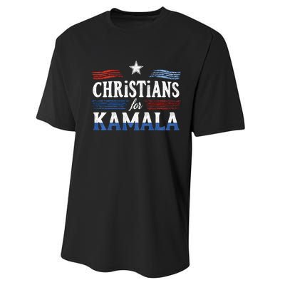 Christians For Kamala Patriotic American Harris Christians Performance Sprint T-Shirt