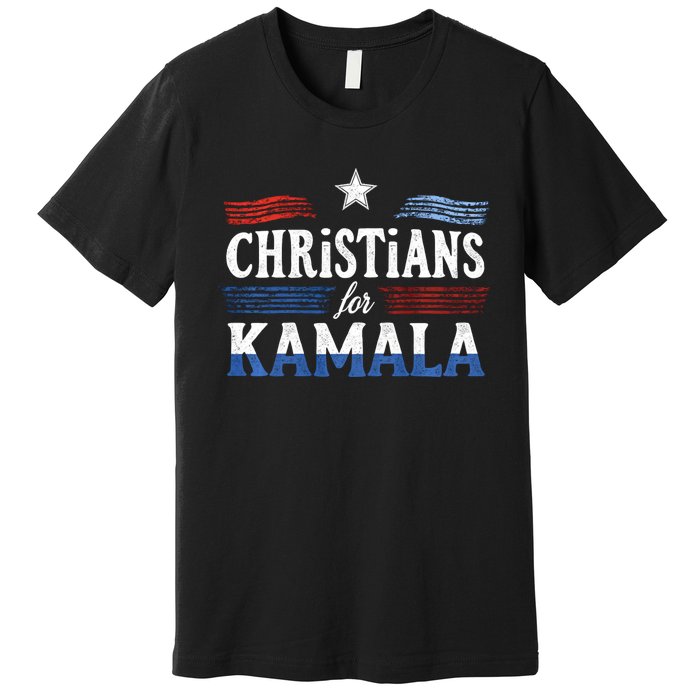 Christians For Kamala Patriotic American Harris Christians Premium T-Shirt