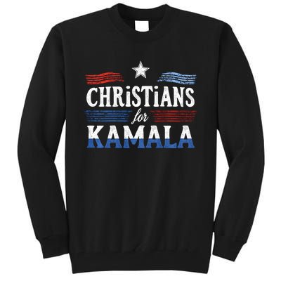 Christians For Kamala Patriotic American Harris Christians Tall Sweatshirt