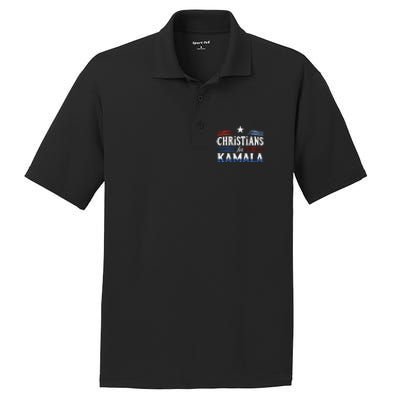 Christians For Kamala Patriotic American Harris Christians PosiCharge RacerMesh Polo